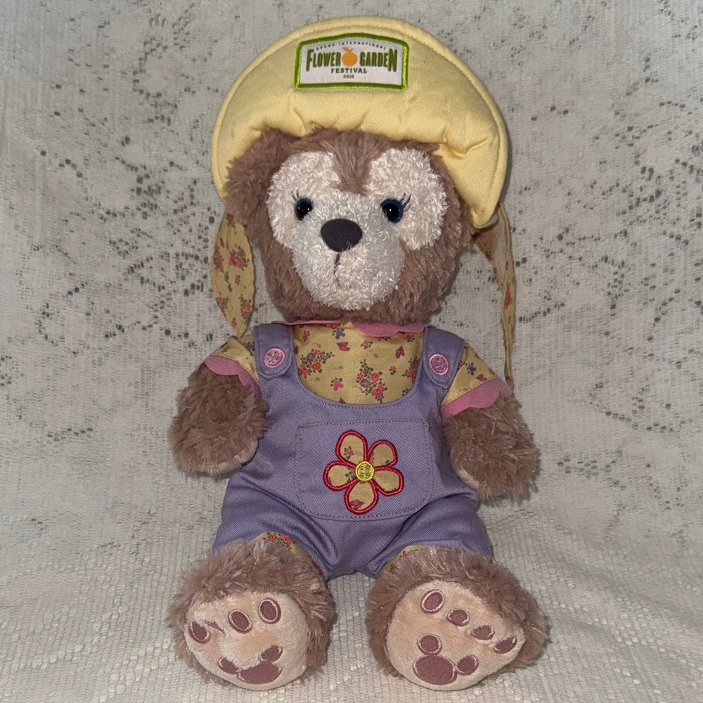 Disney Parks ShellieMay the Bear plush 2016 Epcot Flower & Garden Festival RARE